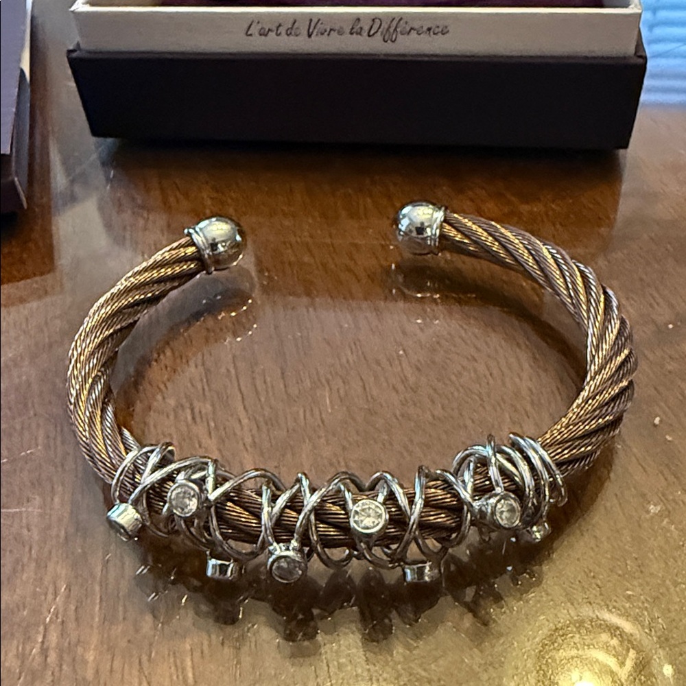 Charriol Tango Silver CZ Bracelet - Picture 3 of 7